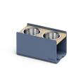 Load image into Gallery viewer, BILL Medium | Double Raised Feeder in Wood and Stainless Steel