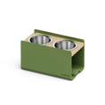 Load image into Gallery viewer, BILL Medium | Double Raised Feeder in Wood and Stainless Steel