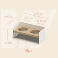 Carica l'immagine nel visualizzatore della galleria, BAY Bis | Alzaciotole Doppio in Legno e Acciaio inox