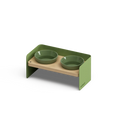 Load image into Gallery viewer, BAY Bis | Double Raised Feeder in Wood and Stainless Steel
