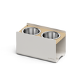 Load image into Gallery viewer, BILL Medium | Double Raised Feeder in Wood and Stainless Steel
