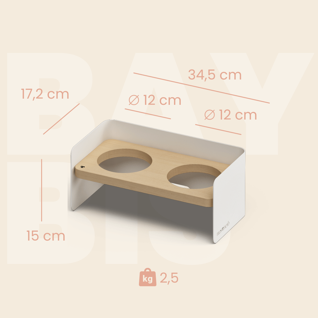 BAY Bis | Alzaciotole Doppio in Legno e Acciaio inox