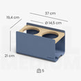 Load image into Gallery viewer, BILL Medium | Double Raised Feeder in Wood and Stainless Steel
