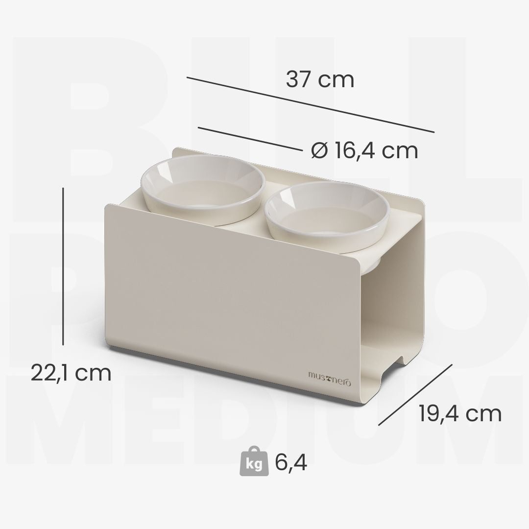 BILL PURO Medium | Double Raised Bowl in Stainless Steel