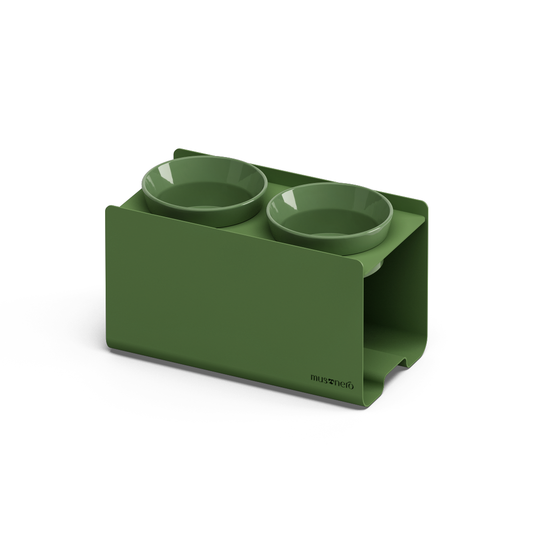 Kit Medium Verde Pallido - Alzaciotole BILL Puro Medium + Ciotole POP in Maiolica