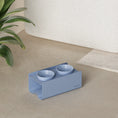 Load image into Gallery viewer, Kit Small Blu Colomba - Alzaciotole BILL Puro Small + Ciotole POP in Maiolica
