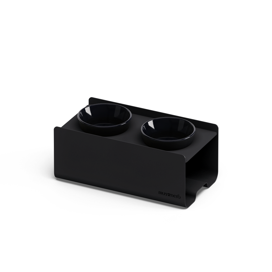 BILL PURO Small | Alzaciotole in Acciaio Inox con 2 Ciotole POP