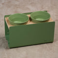 Load image into Gallery viewer, BILL Medium | Double Raised Feeder in Wood and Stainless Steel
