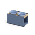 Load image into Gallery viewer, BILL Medium | Double Raised Feeder in Wood and Stainless Steel
