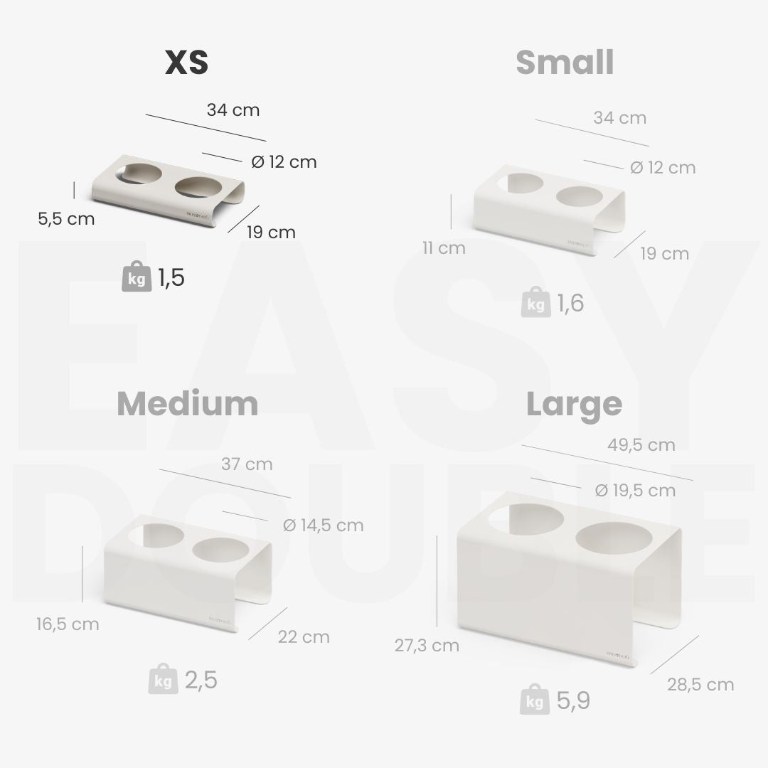 EASY Double XS | Alzaciotole Doppio in Acciaio inox