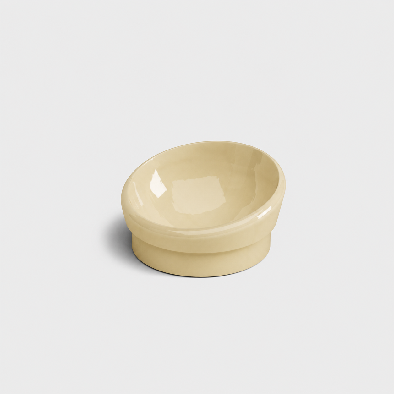 POPPY Limited Edition "Sabbia" | Ciotola Ergonomica in Ceramica per Gatti e cani Brachicefali